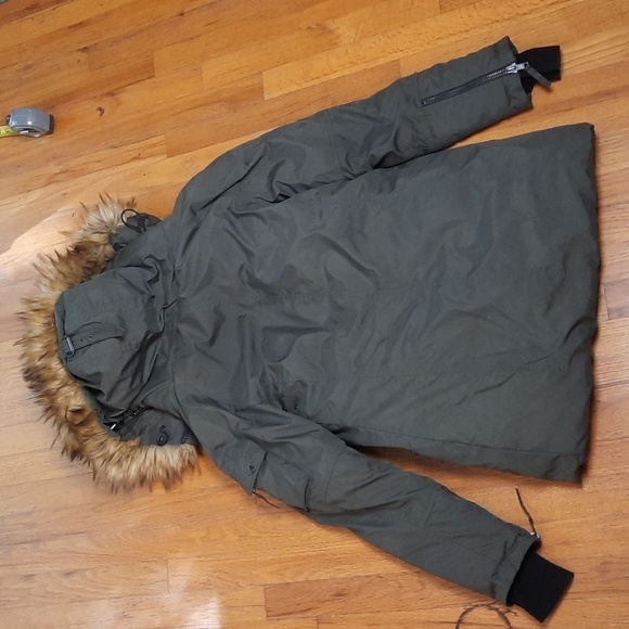 Eskimo Midlength Down Parka with Faux Fur Hood - Picture 6 of 13